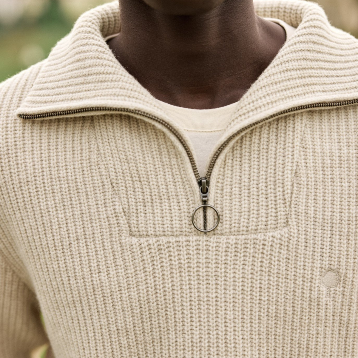 Pull camionneur laine Ardenne - Beige chiné