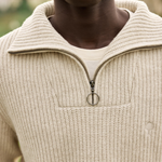 Pull camionneur laine Ardenne - Beige chiné