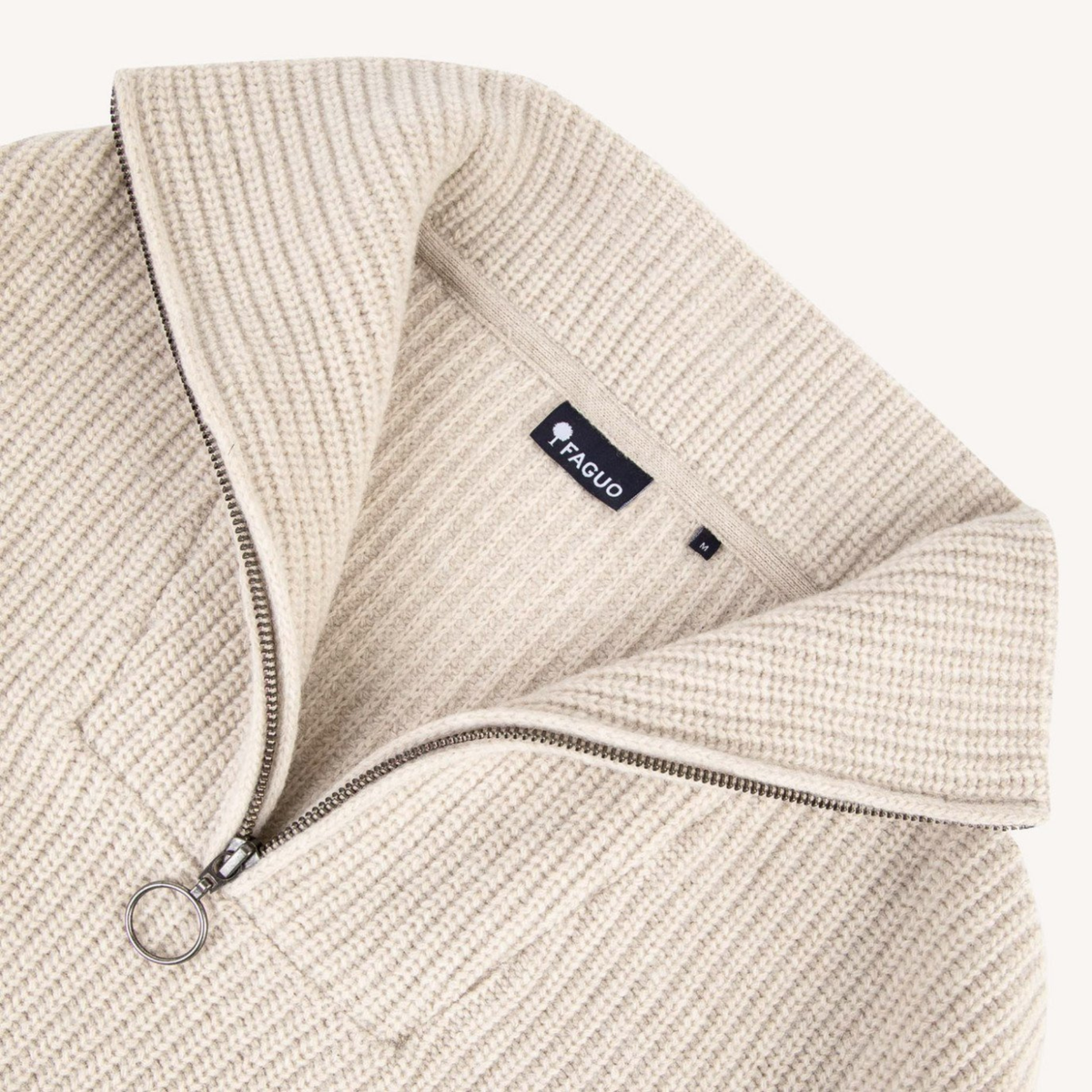 Pull camionneur laine Ardenne - Beige chiné