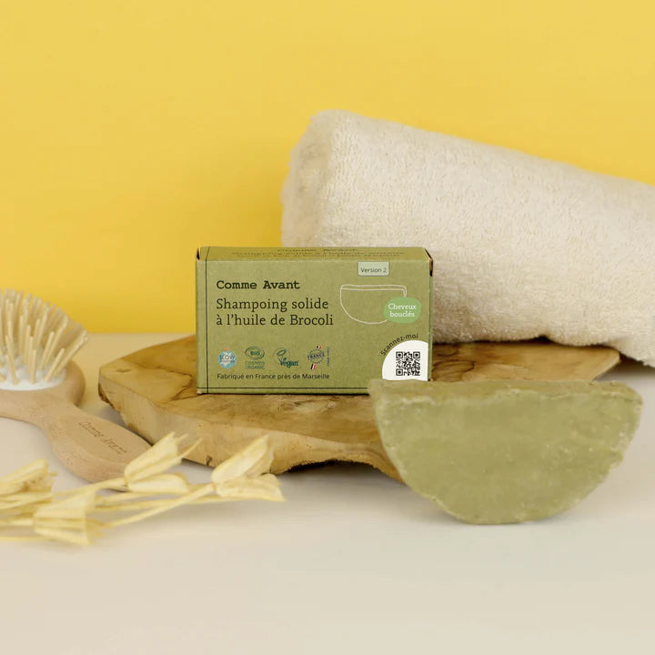 Shampoing solide bio cheveux colorés à l'huile de Brocoli