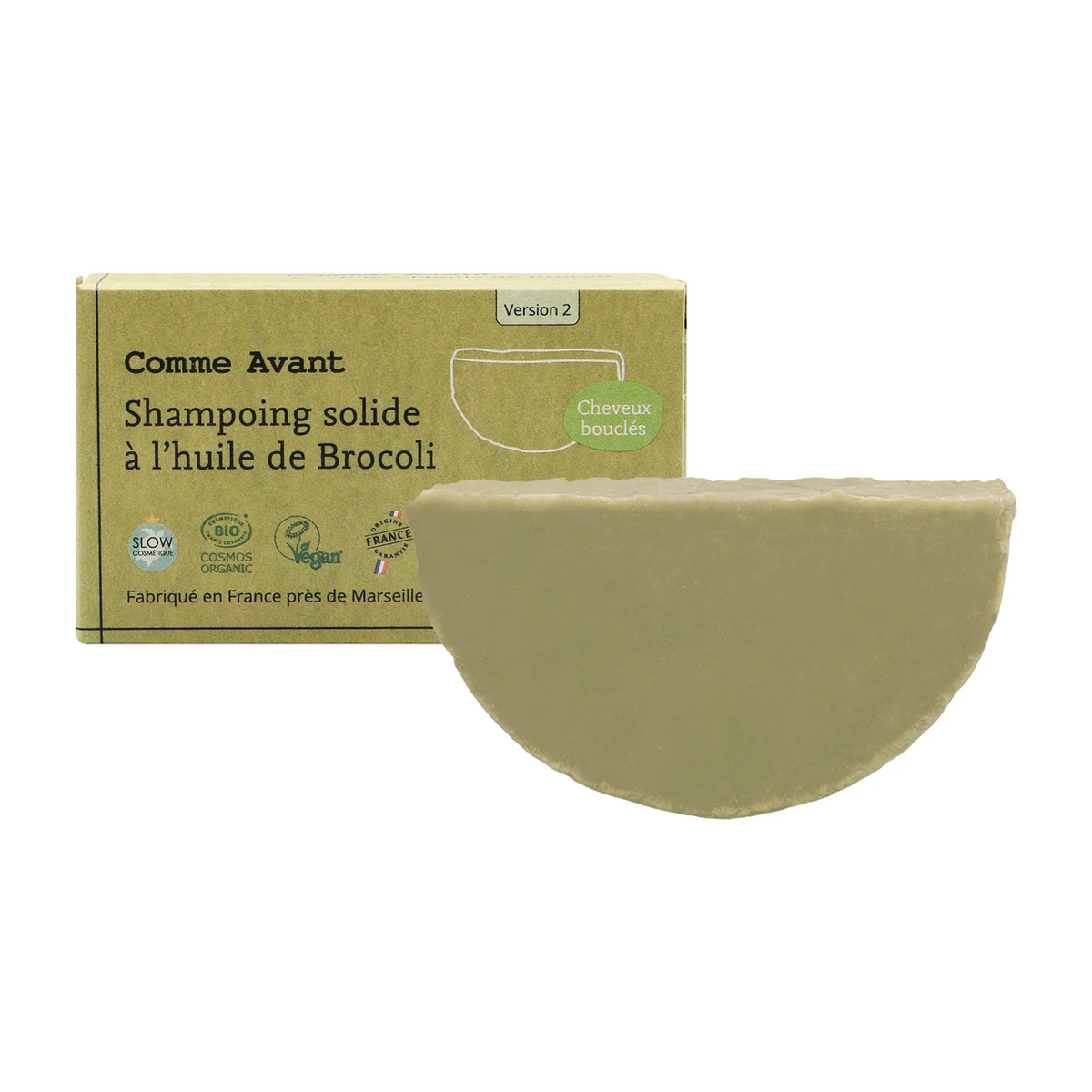 Shampoing solide bio cheveux colorés à l'huile de Brocoli