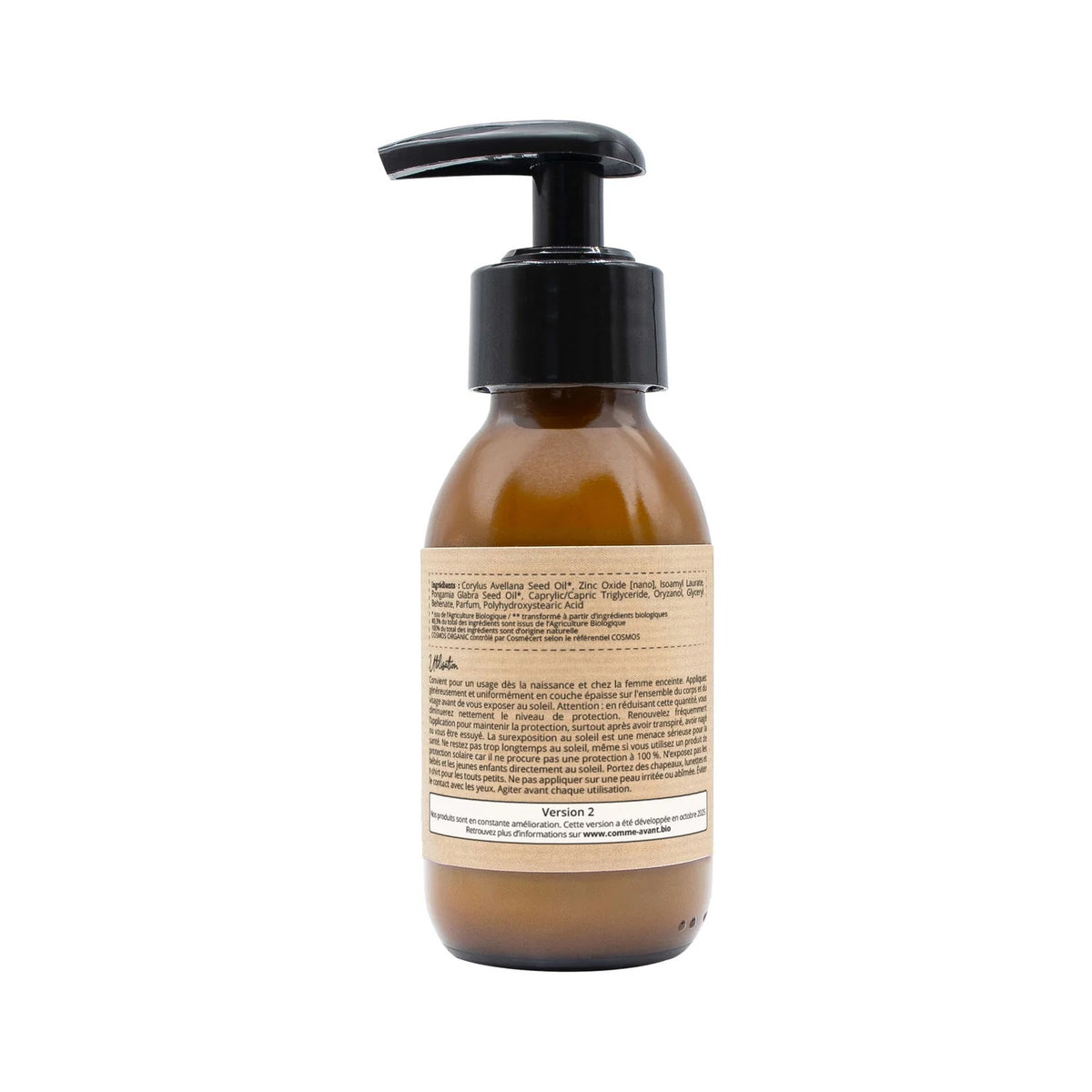 Crème solaire minérale liquide SPF50 - Vanille