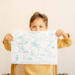 Coloriage effaçable et réutilisable - Mon 1er planisphere
