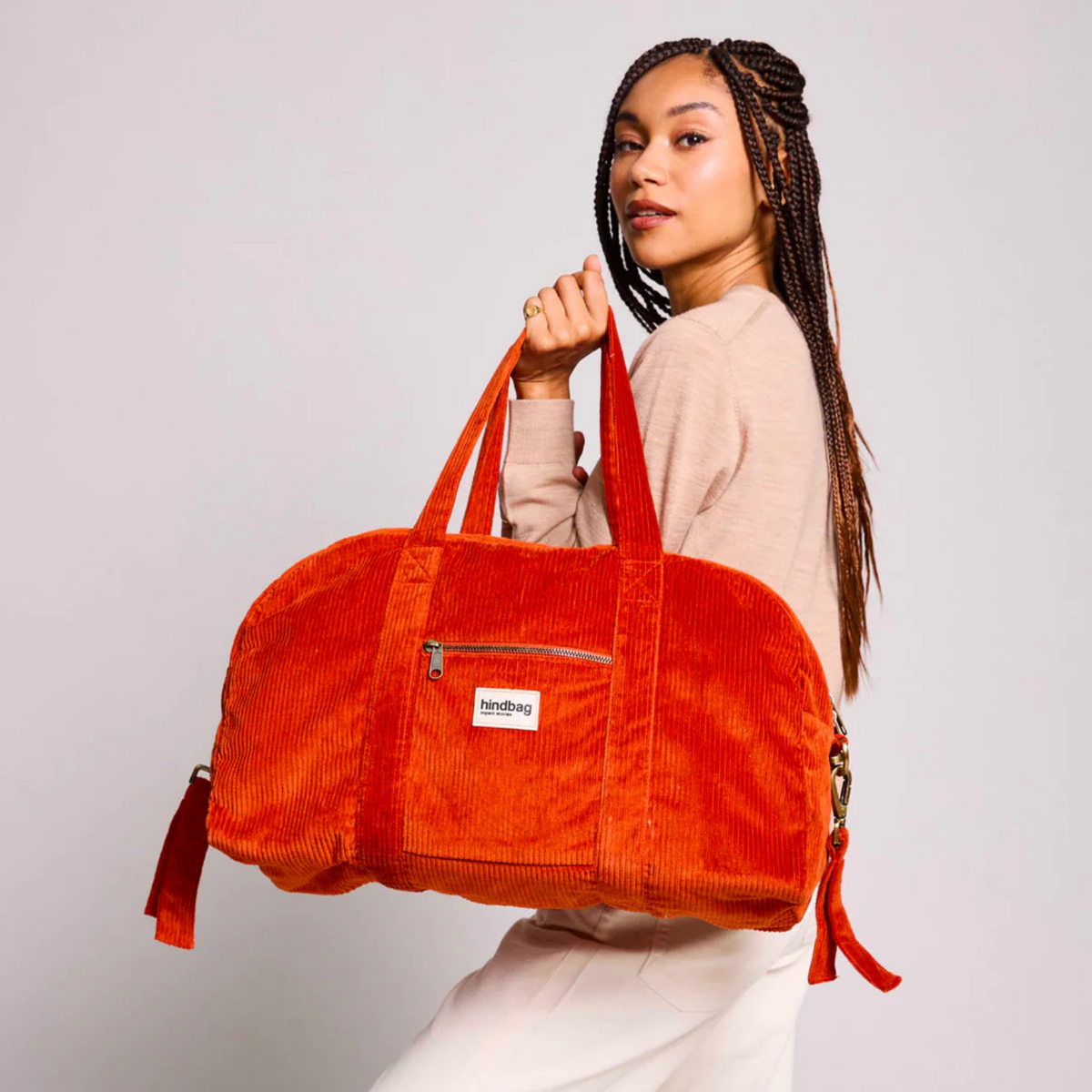 Sac à langer Basile - Velours Brique