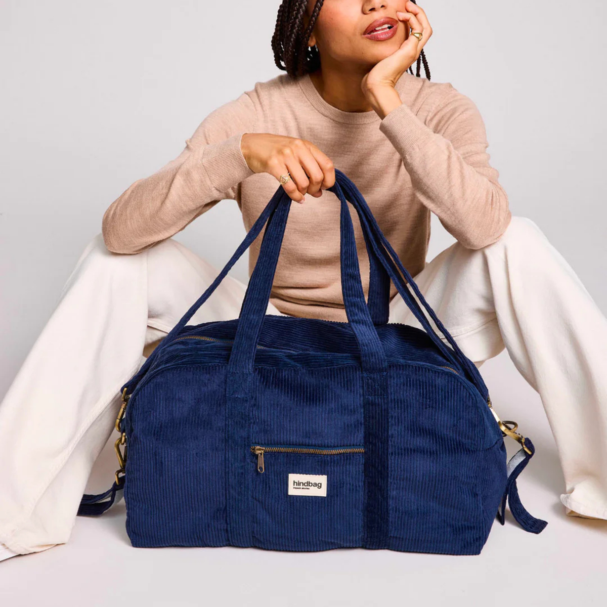 Sac à langer Basile - Velours Marine