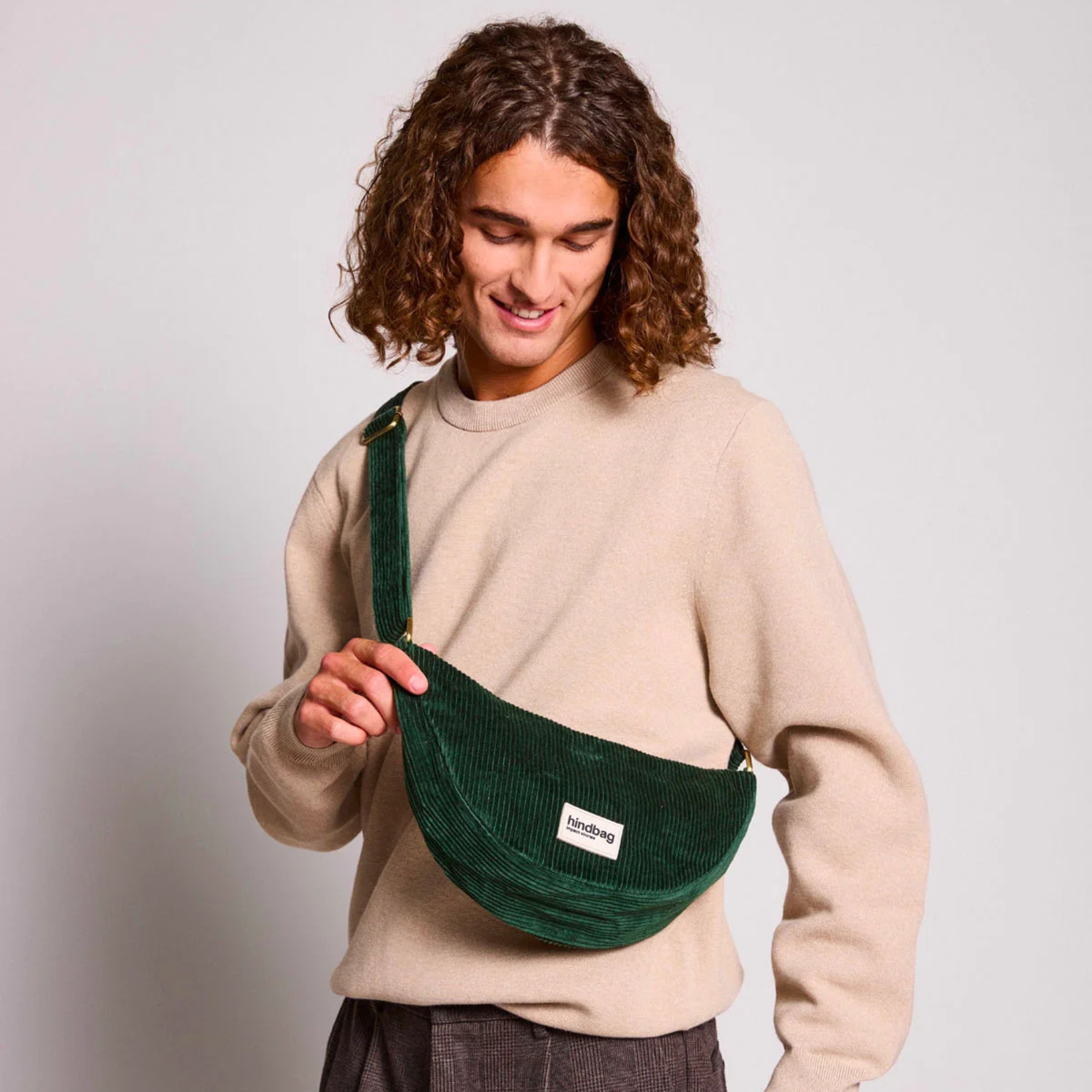Sac banane Andrea - Velours Sapin