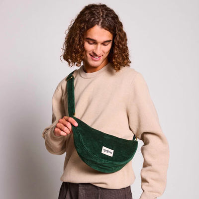 Sac banane Andrea - Velours Sapin