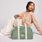 Sac bowling Charlie - Velours Vert d'eau
