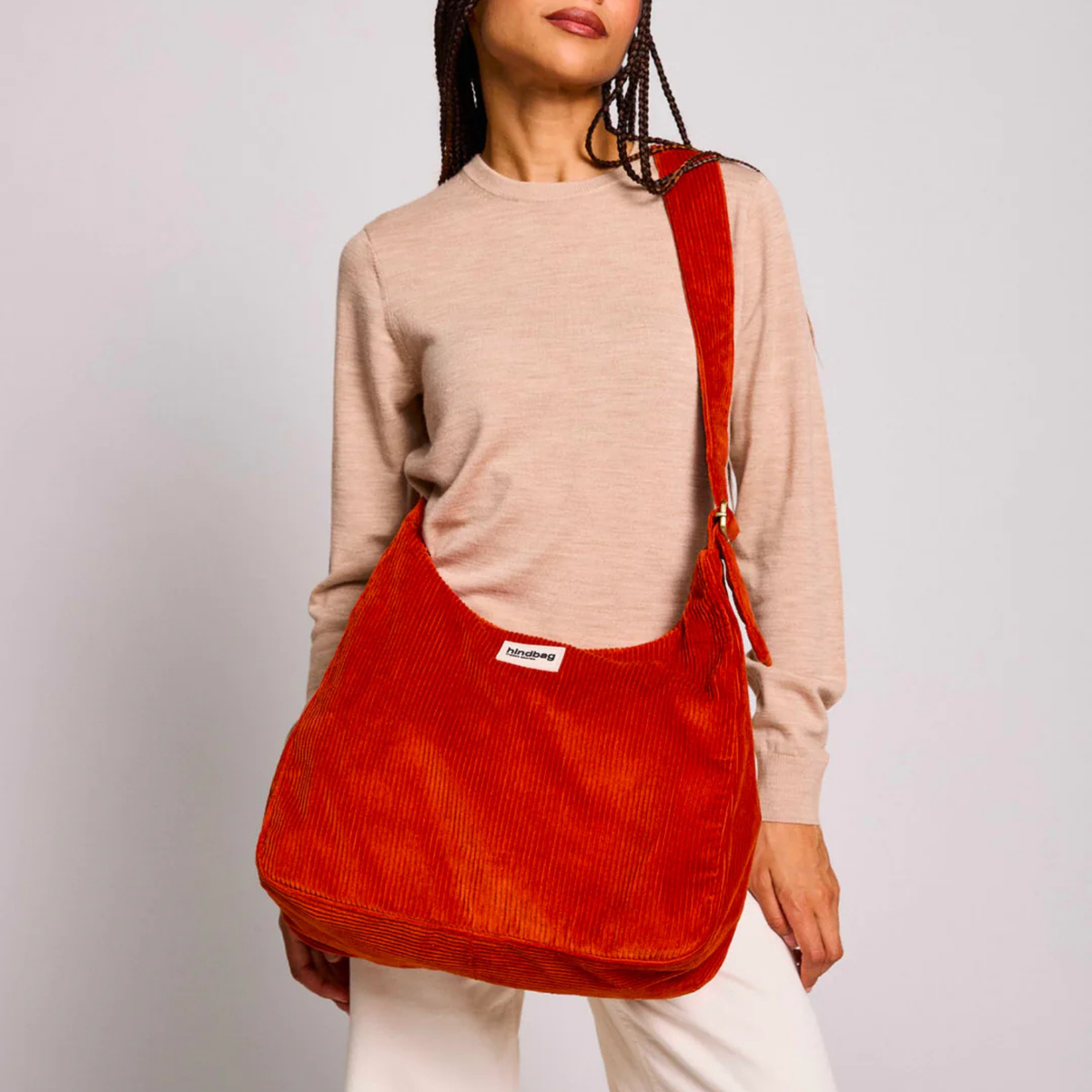 Sac hobo Claire - Velours Brique