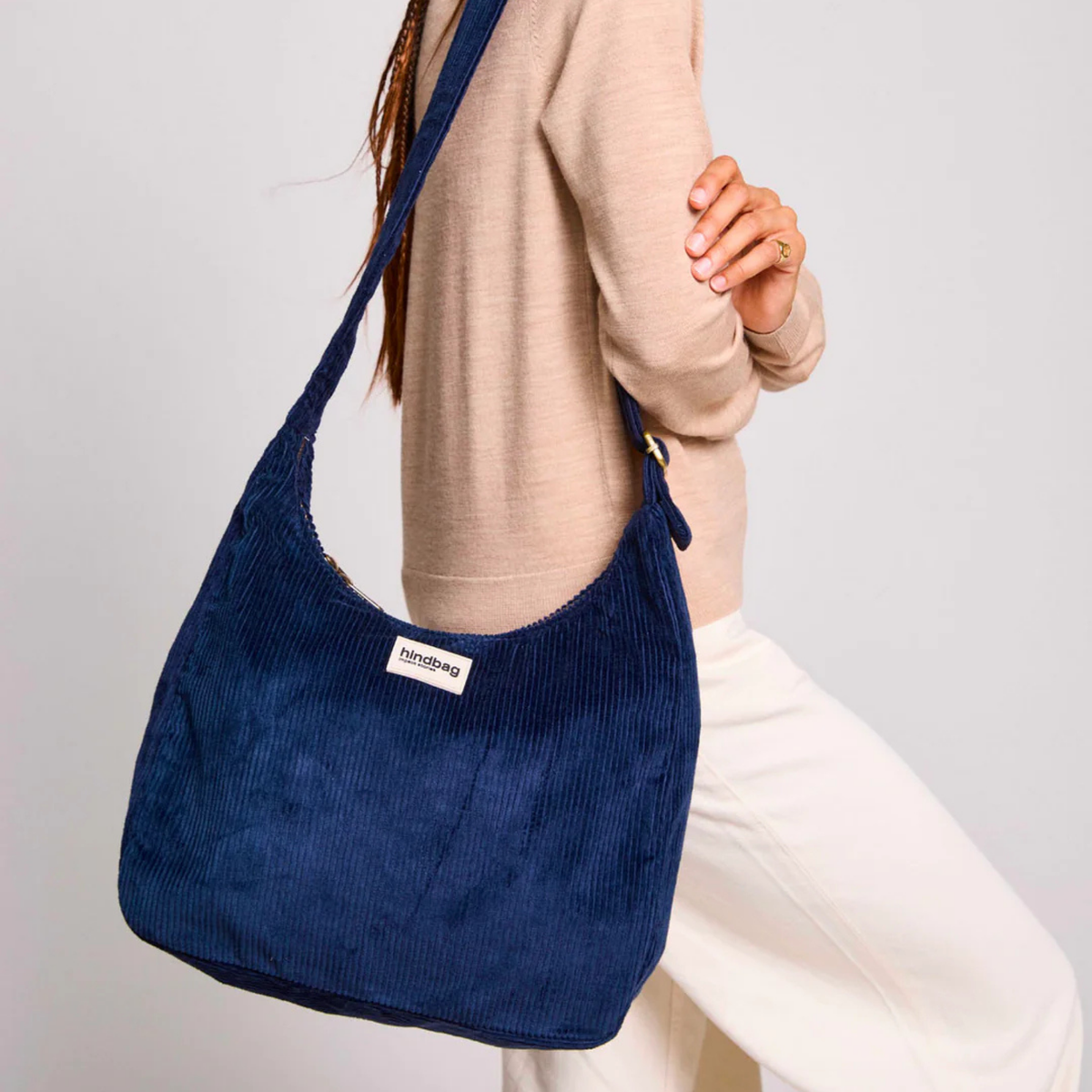 Sac hobo Claire - Velours Marine