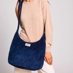 Sac hobo Claire - Velours Marine