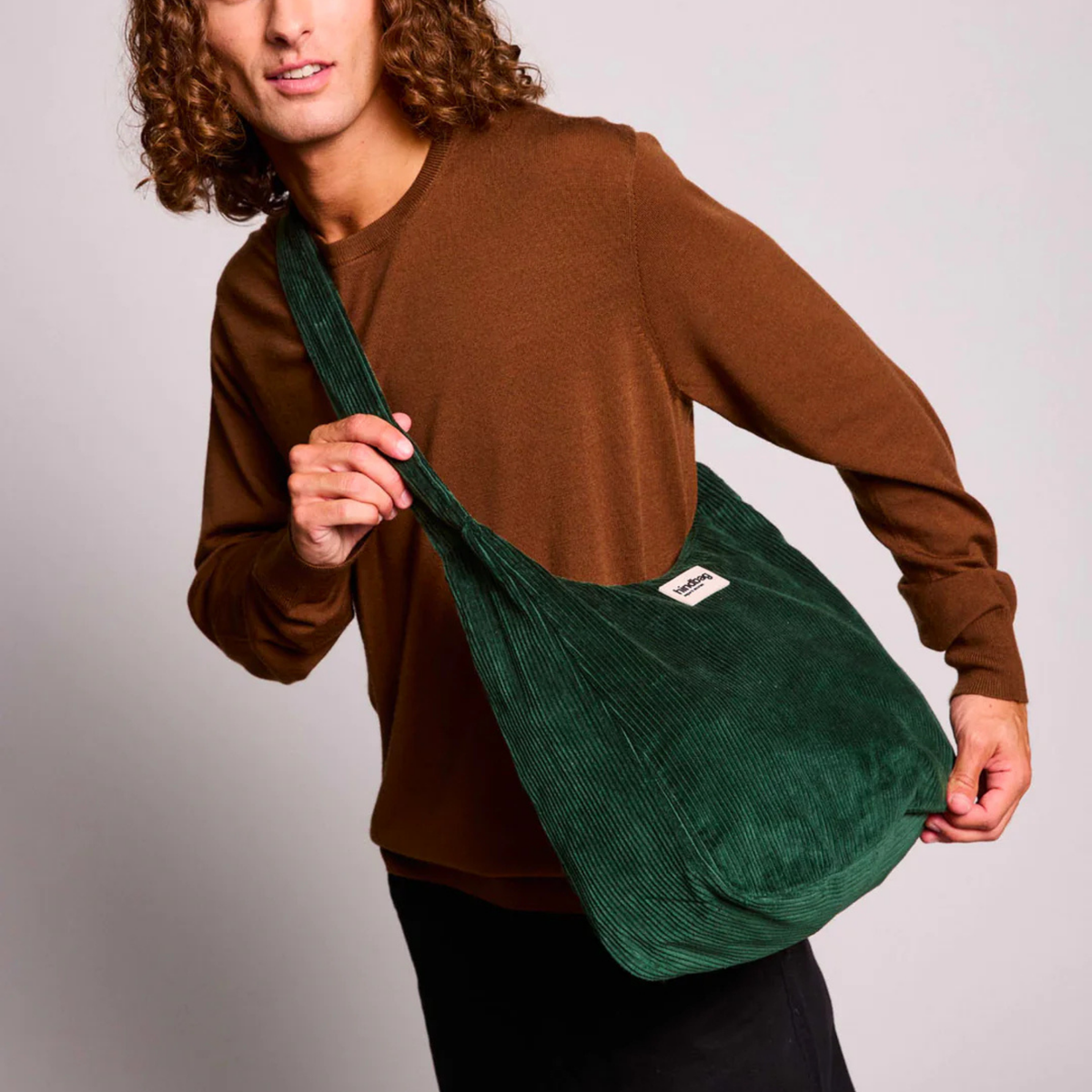 Sac hobo Claire - Velours Sapin