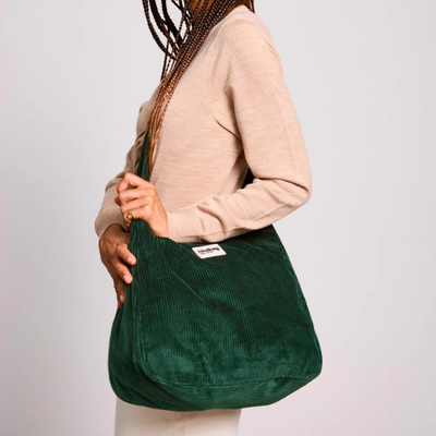 Sac hobo Claire - Velours Sapin