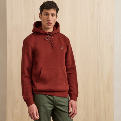 Sweat à capuche coton Dirac - Bordeaux