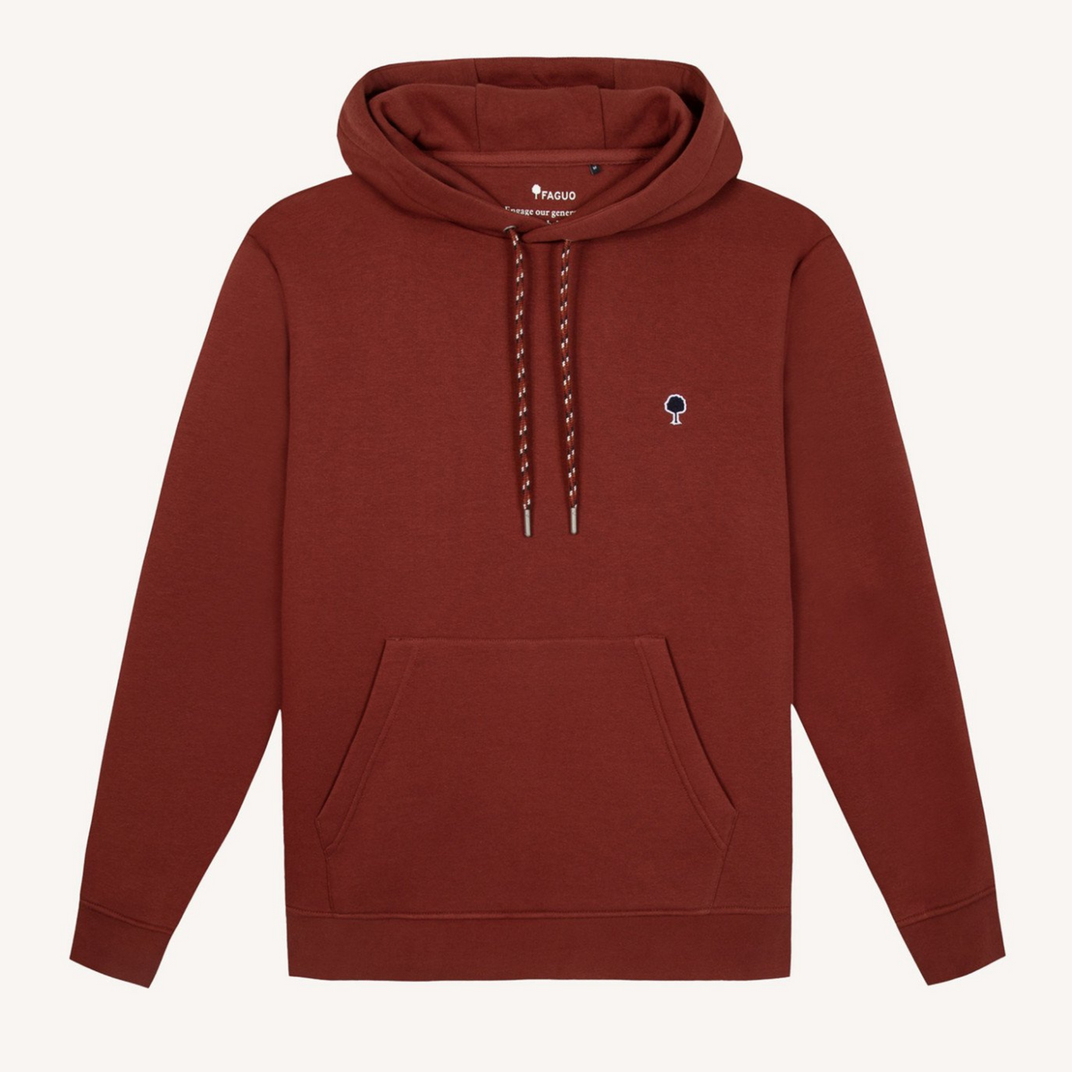 Sweat à capuche coton Dirac - Bordeaux