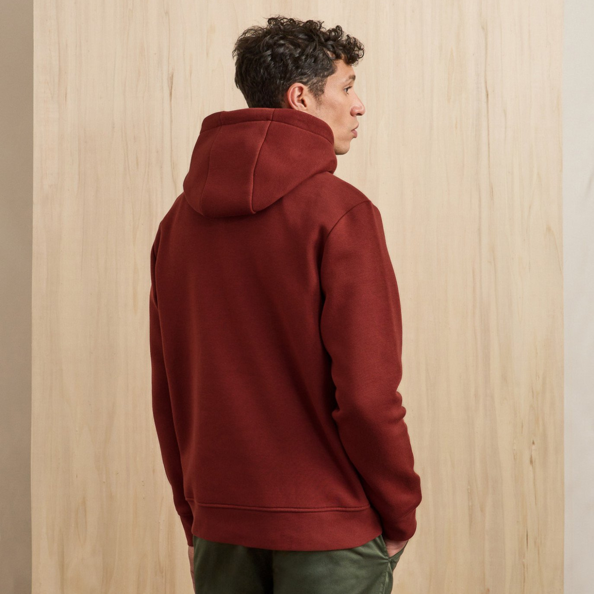 Sweat à capuche coton Dirac - Bordeaux