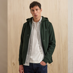 Sweat zippé coton Mesnil - Vert foncé