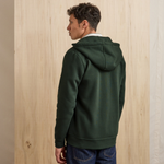 Sweat zippé coton Mesnil - Vert foncé