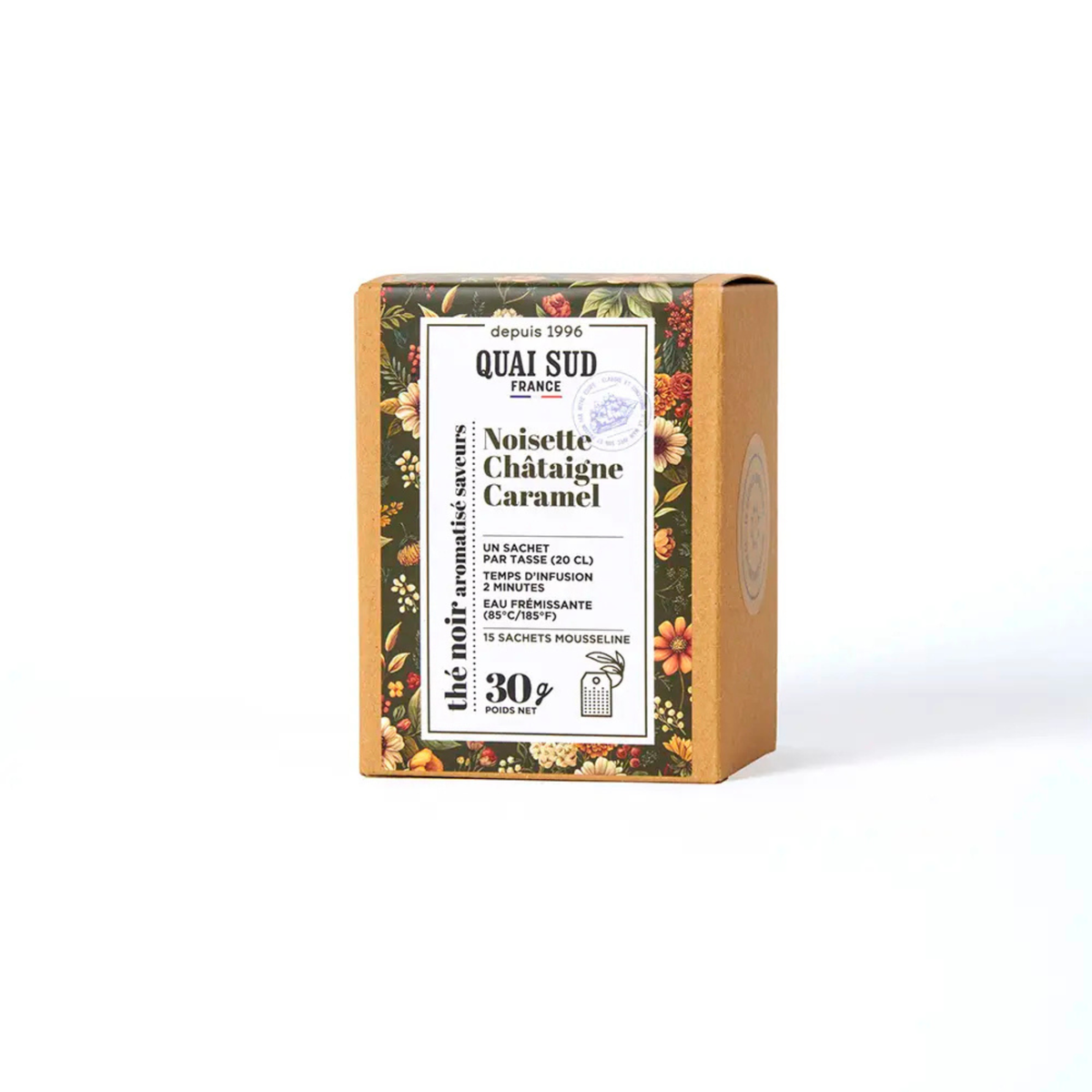Thé Noir - Aromatisé Saveurs Noisette Châtaigne Caramel - 15 Infusettes de 2g