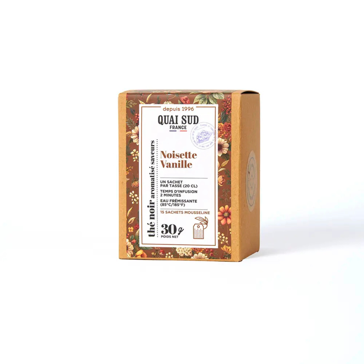 Thé Noir - Aromatisé Saveurs Noisette Vanille - 15 Infusettes de 2g