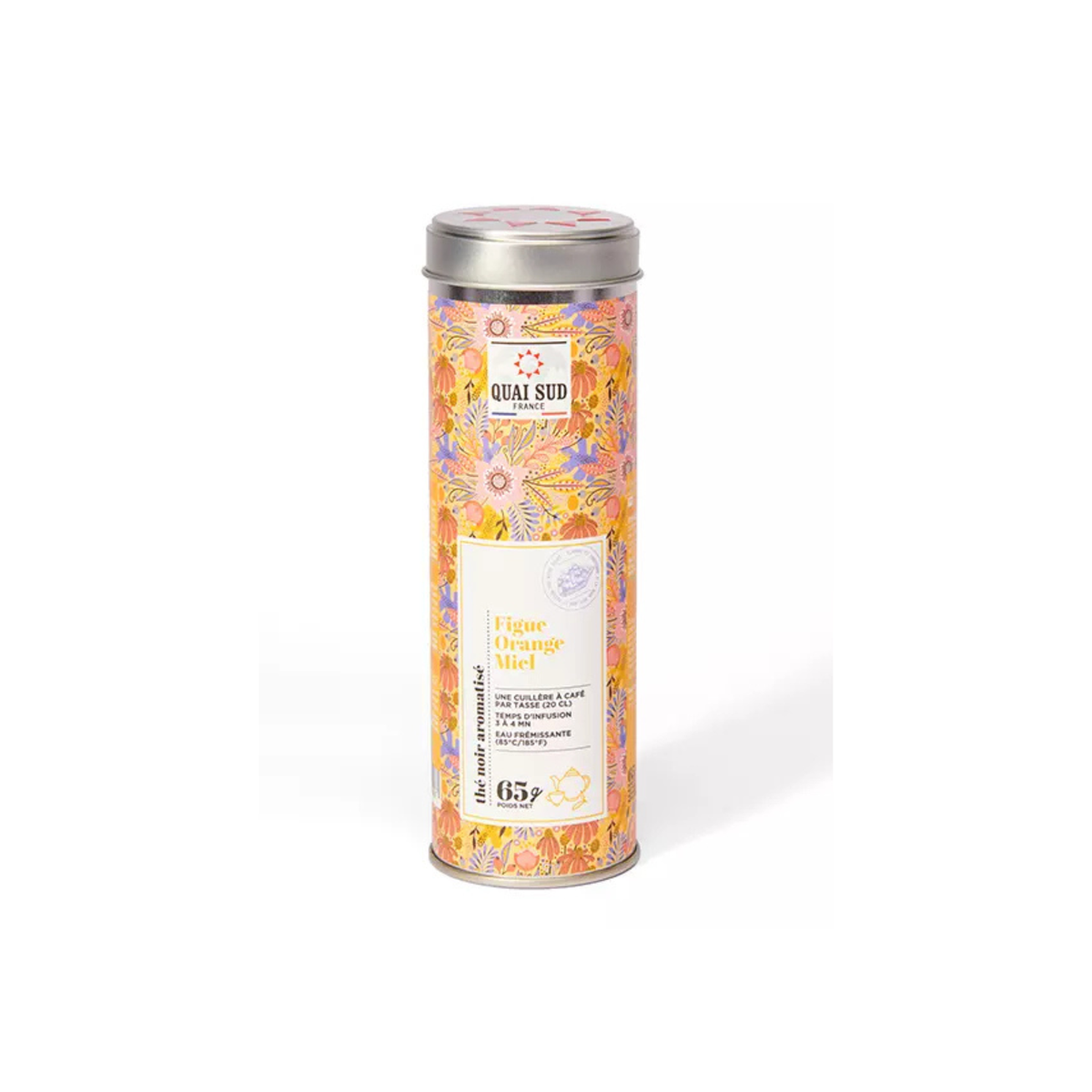 Thé Noir - Figue Orange Miel - Boîte Ronde 75 G