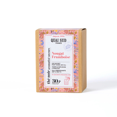 Thé Noir - Nougat Framboise - 15 Infusettes de 2g