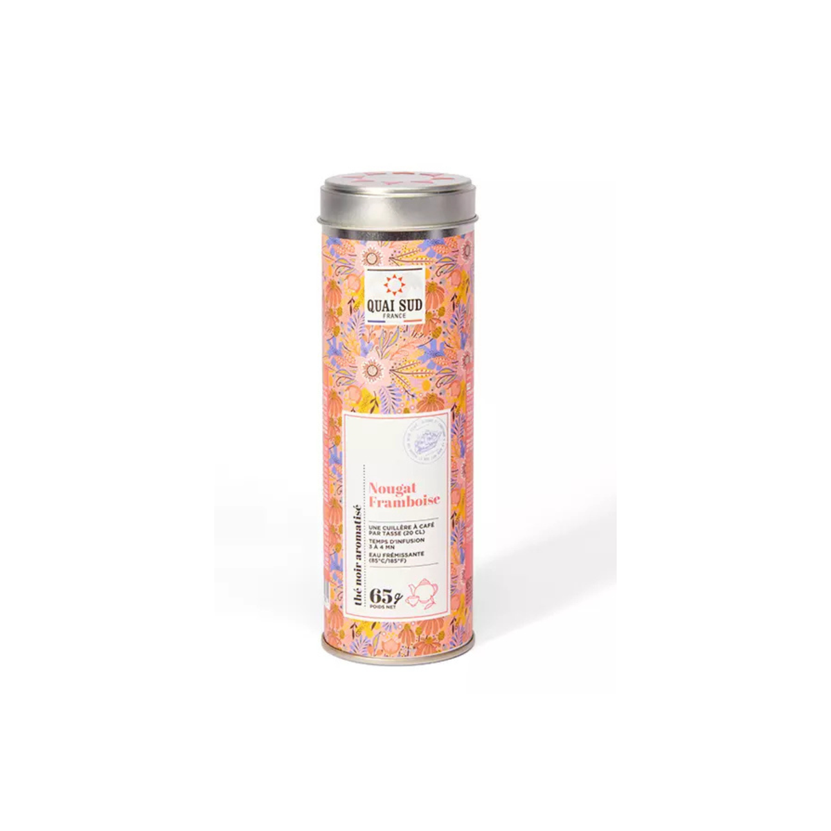 Thé Noir - Nougat Framboise - Boîte Ronde 75 g