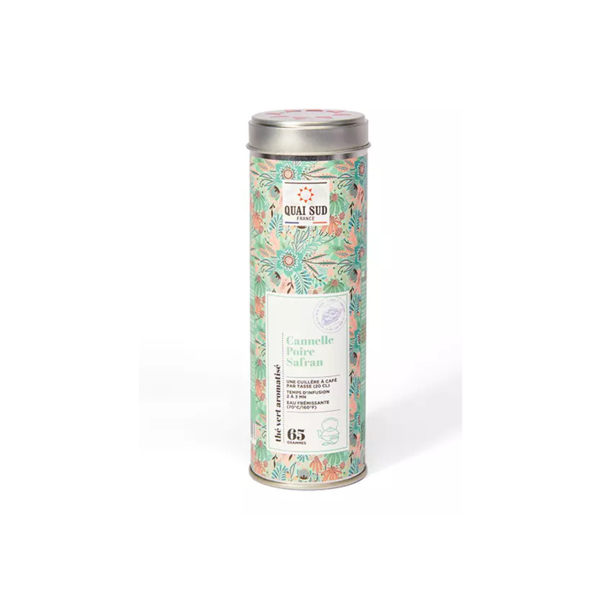 Thé Vert -  Cannelle Poire Safran - Boîte ronde 65 G