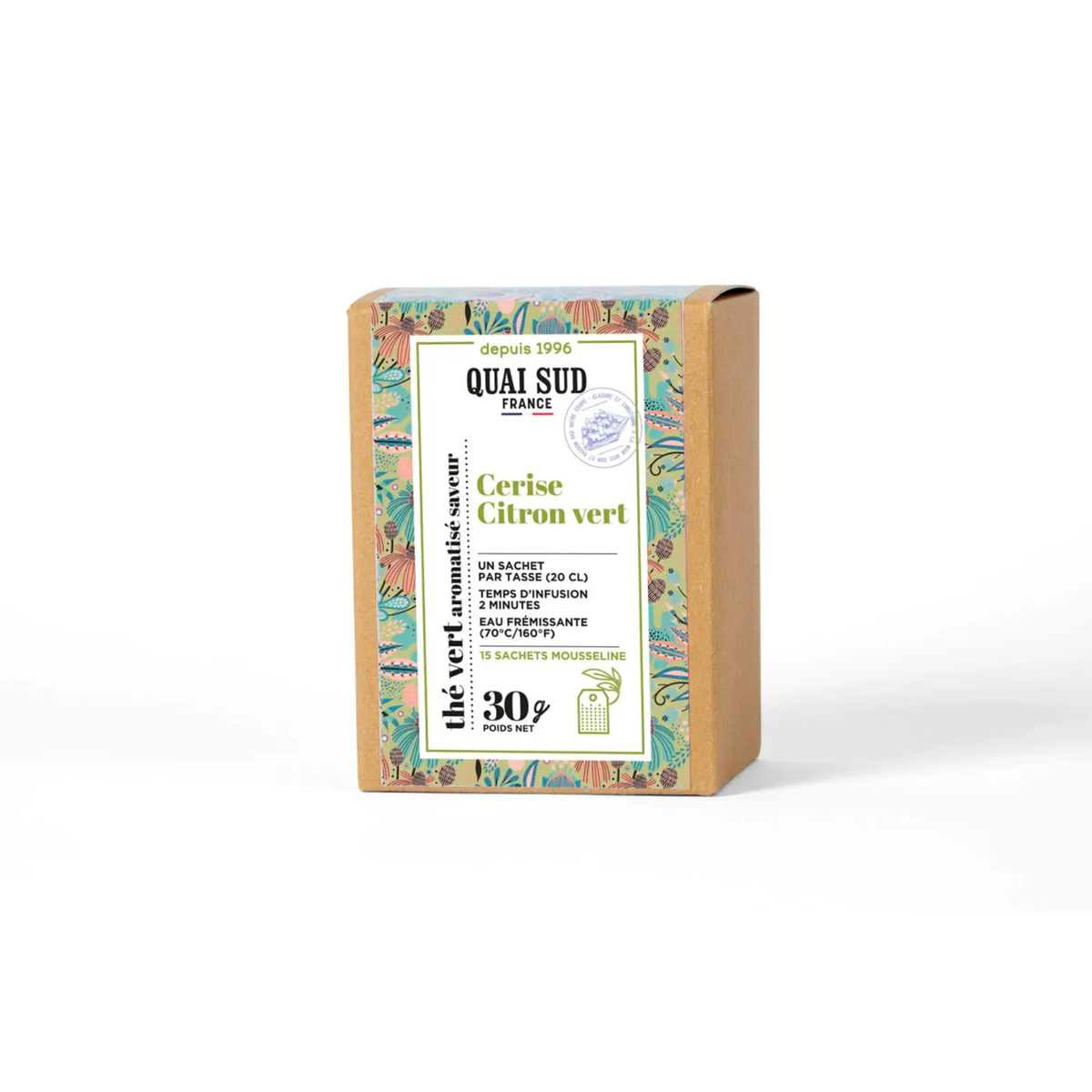 Thé Vert -  Cerise - Citron Vert - 15 Infusettes de 2g