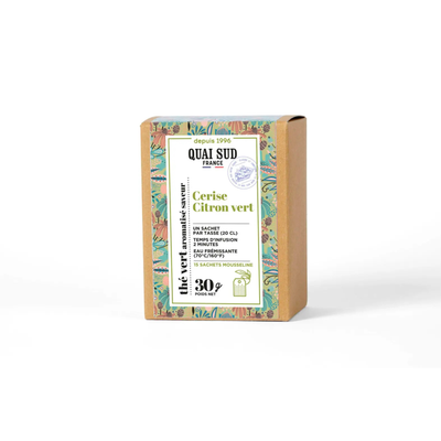 Thé Vert -  Cerise - Citron Vert - 15 Infusettes de 2g