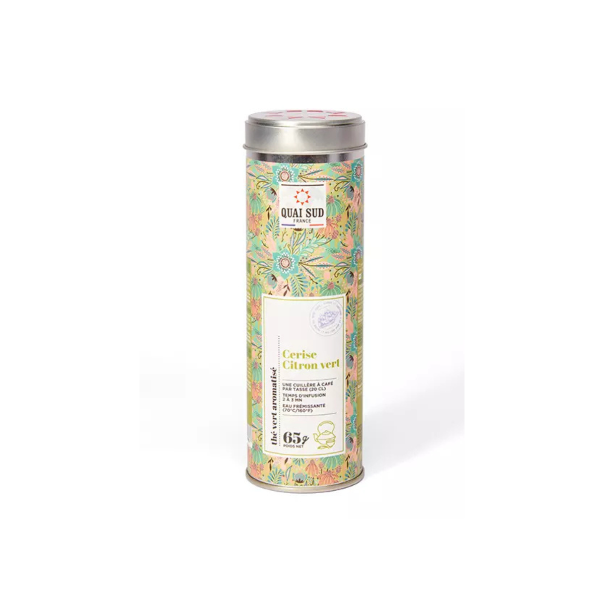 Thé Vert -  Cerise - Citron Vert Boîte Ronde 65 g