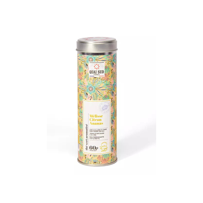 Thé Vert -  Mélisse - Citron - Ananas - Boîte ronde 60 g