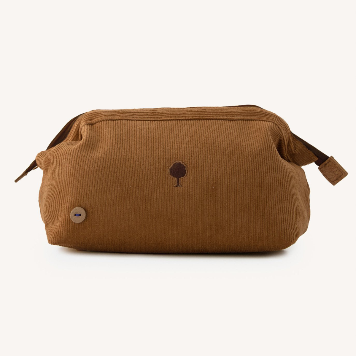 Trousse de toilette velours Washbag - Camel