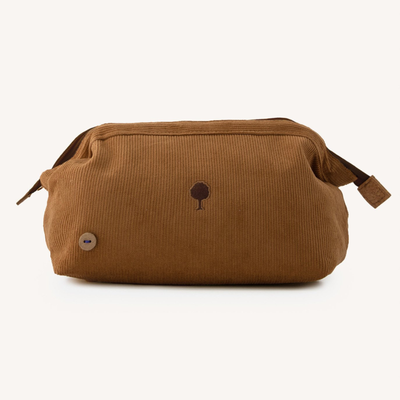 Trousse de toilette velours Washbag - Camel