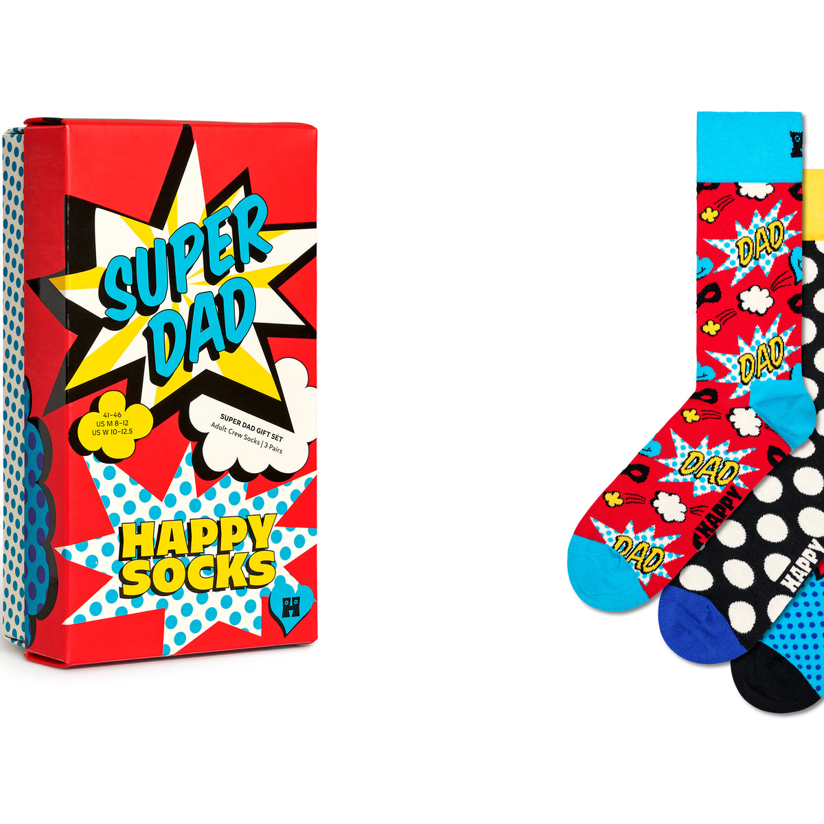 Pack Chaussettes - 3 Super Dad Socks Gift Set