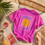 T-shirt Amour Soleil - Fushia