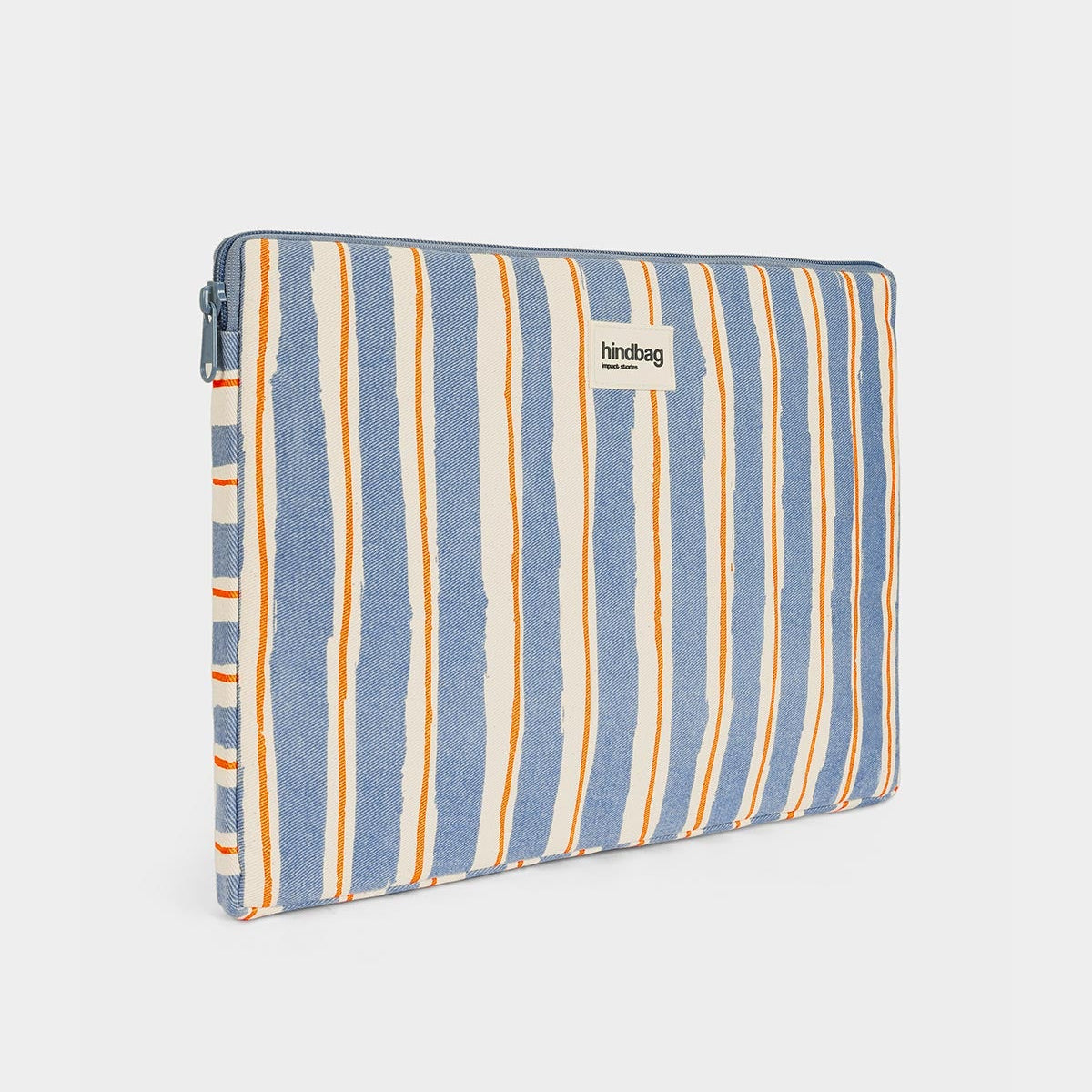 Housse d'ordinateur Ava - Rayures Larges Bleu