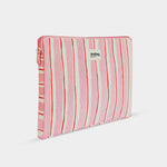 Housse d'ordinateur Ava - Rayures Larges Rose