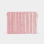 Housse d'ordinateur Ava - Rayures Larges Rose