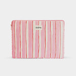 Housse d'ordinateur Ava - Rayures Larges Rose