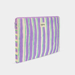 Housse d'ordinateur Ava - Rayures Larges Violet