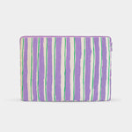 Housse d'ordinateur Ava - Rayures Larges Violet
