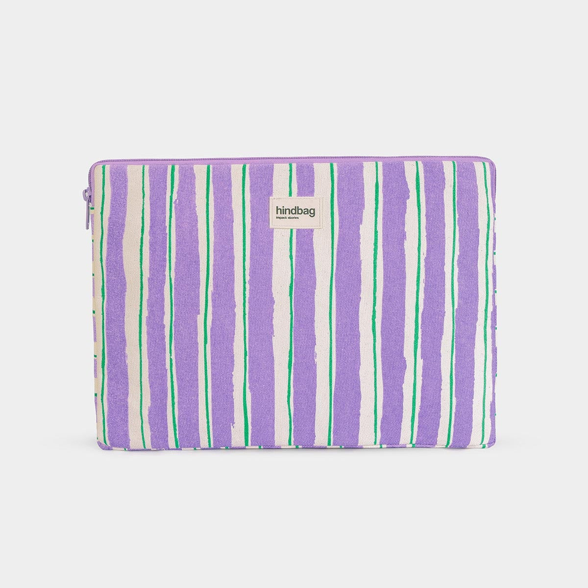 Housse d'ordinateur Ava - Rayures Larges Violet