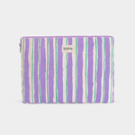 Housse d'ordinateur Ava - Rayures Larges Violet