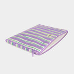 Housse d'ordinateur Ava - Rayures Larges Violet