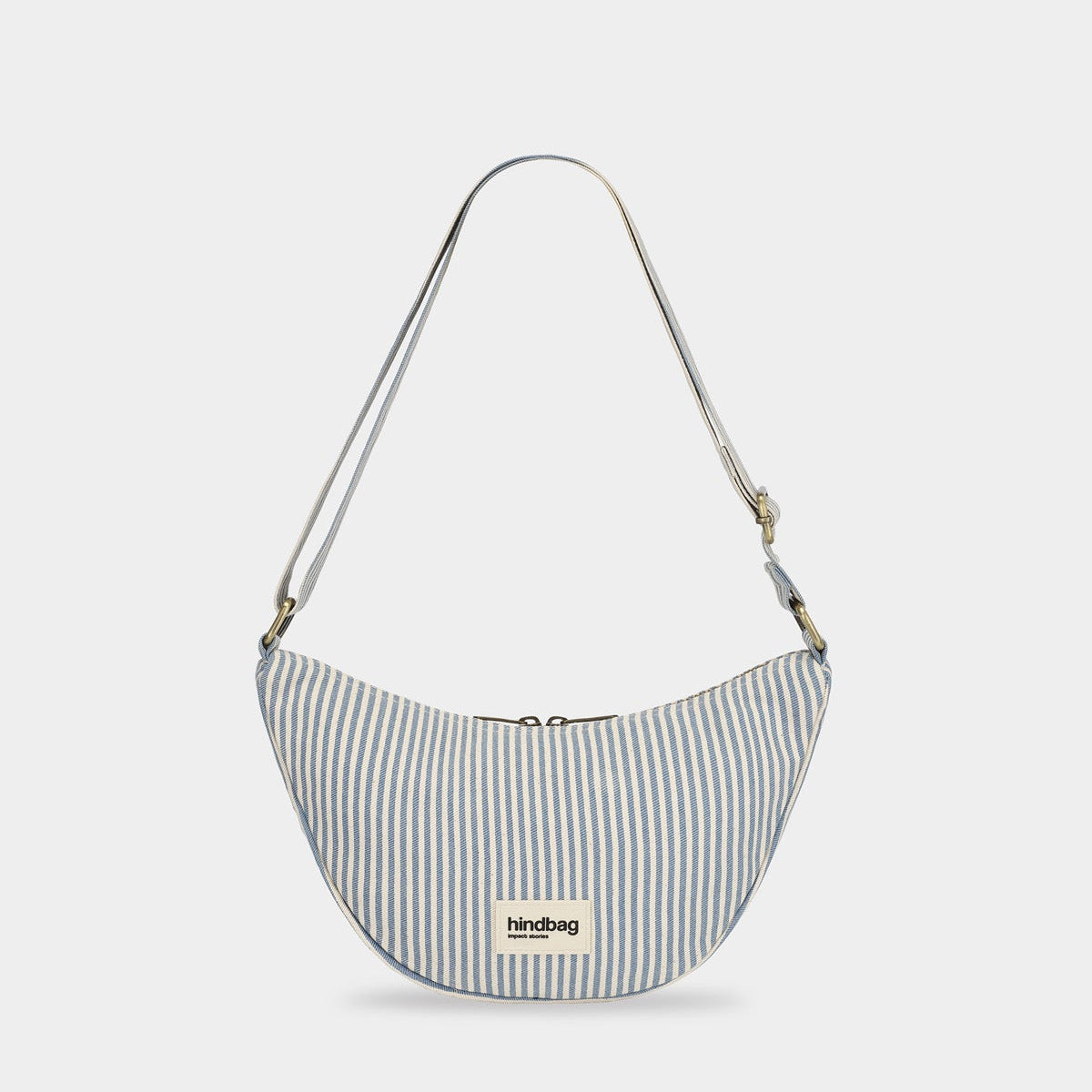 Sac banane Andrea - Rayures Fines Bleu
