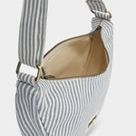 Sac banane Andrea - Rayures Fines Bleu