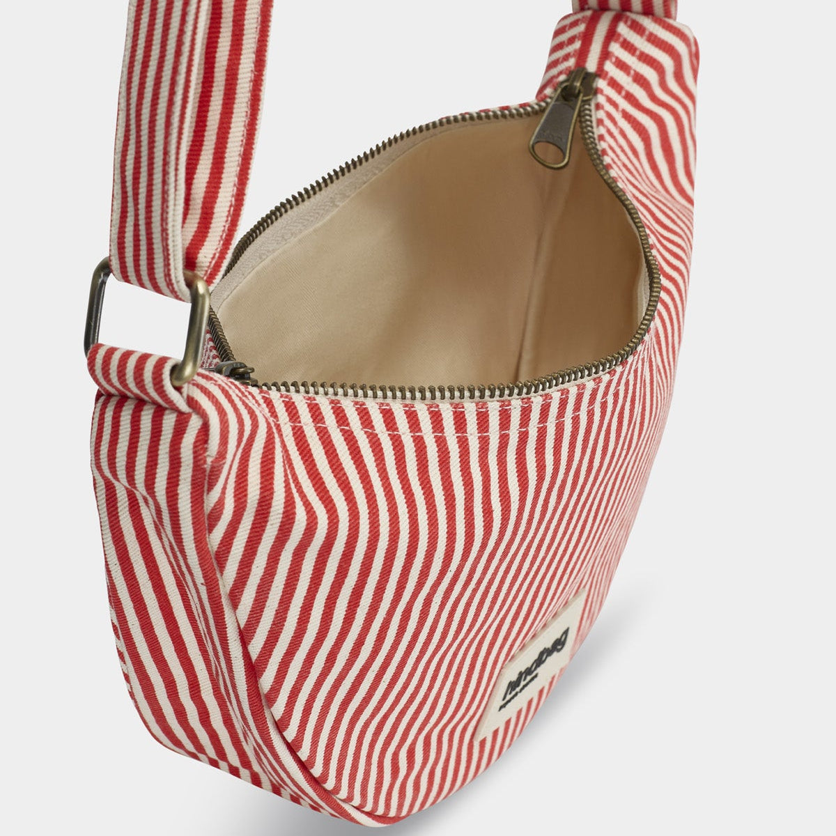 Sac banane Andrea - Rayures Fines Rouge