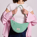 Sac banane Andrea - Rayures Fines Vert
