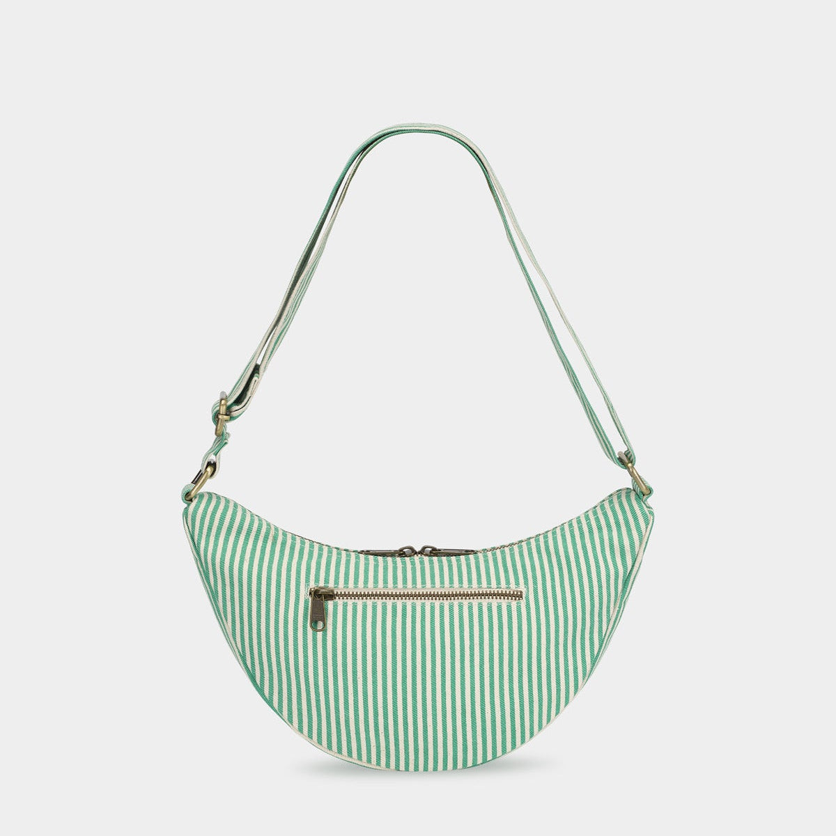 Sac banane Andrea - Rayures Fines Vert